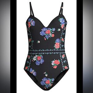Tory Burch Tea Rose One-Piece Swimsuit Women's Large NWOT EB